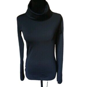 Nike Pro Women's S Dri Fit Black Turtle Neck Athletic Long Sleeve Top
